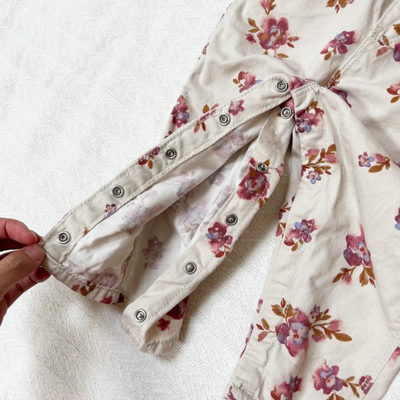 OSH KOSH B’GOSH flowers cream pink water color overalls - 18months - Picture 10 of 10